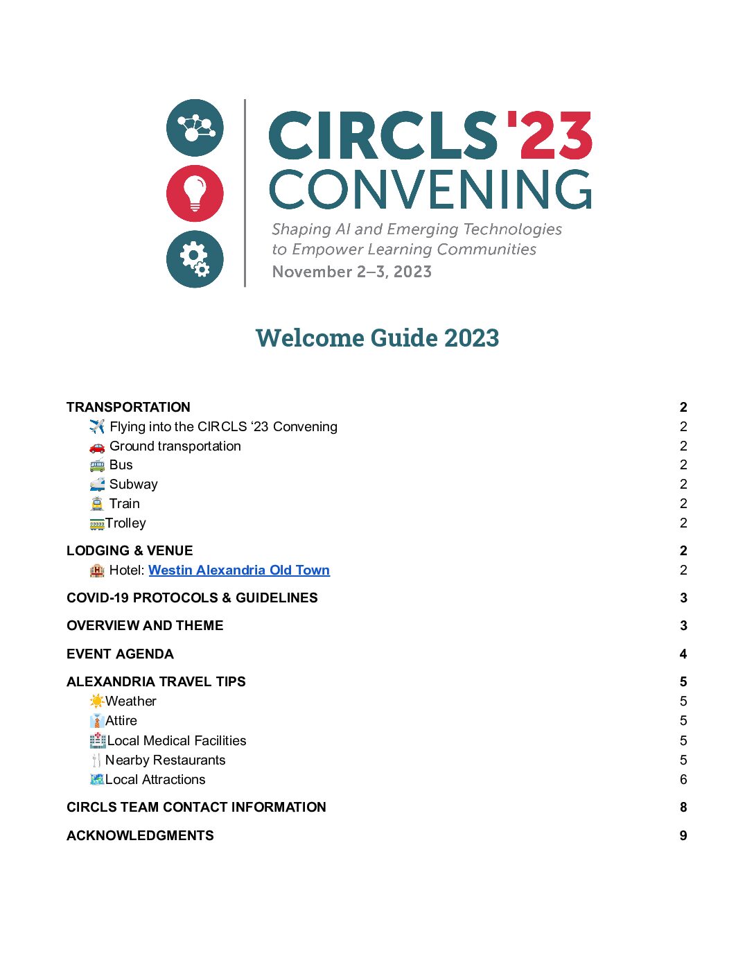 CIRCLS '23 Convening Welcome Guide