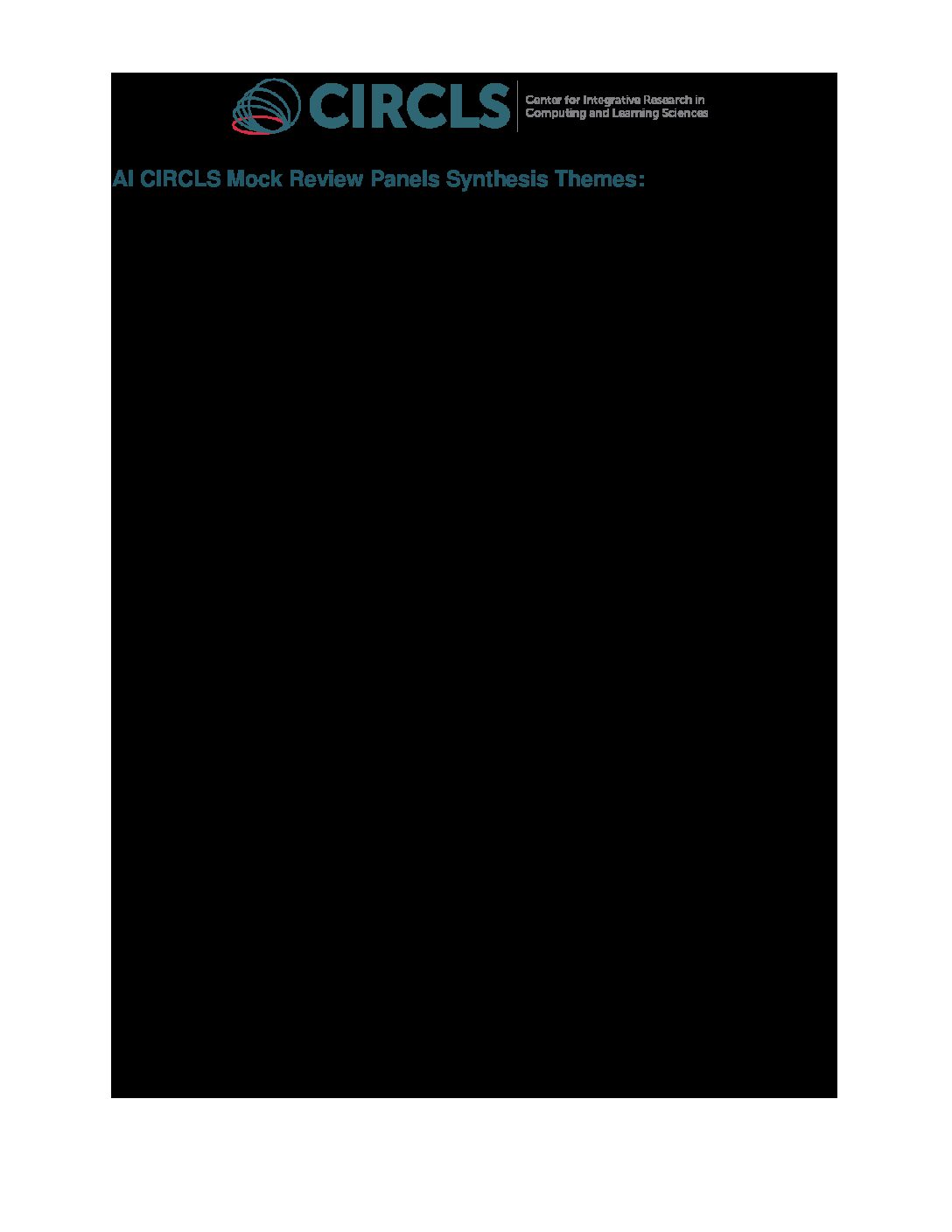 Summary of Synthesis Themes